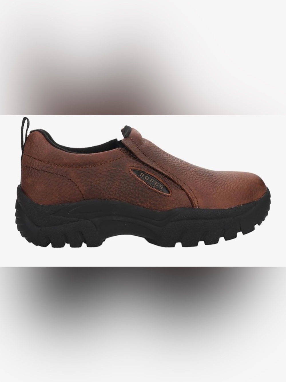 Roper Mens Size 10.5 Performance Sport Slip-ons Brown Leather Shoes